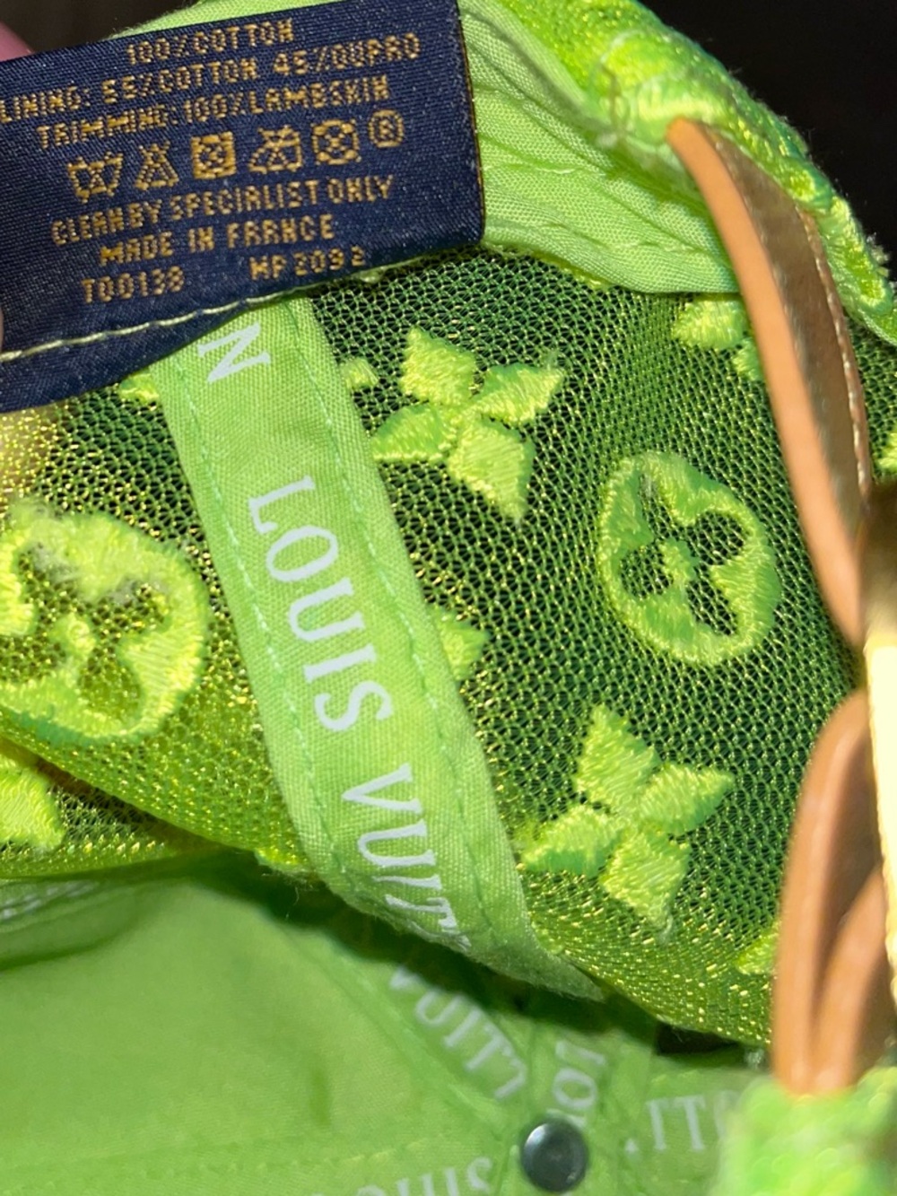 Louis Vuitton Hat Everyday LV Embroidered Green Mesh Monogram Cap VIRGIL ABLOH - Picture 8 of 8
